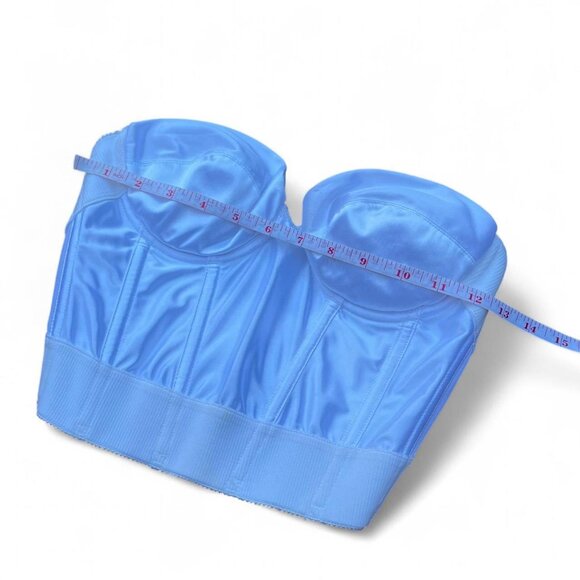 vintage 90s pearl white strapless bustier - Picture 4 of 6